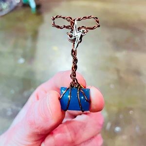 Mjolnir / Thor’s Hammer Chalcedony Pin / Brooch